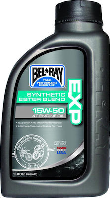 Λάδι Λιπαντικό Μοτοσικλέτας BelRay EXP Ester Blend Ημισυνθετικό για Τετράχρονους Κινητήρες 15W50 1lt